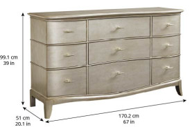 406130-2227 Starlite - Triple 9 Drawer Dresser by A.R.T. Furniture Collections