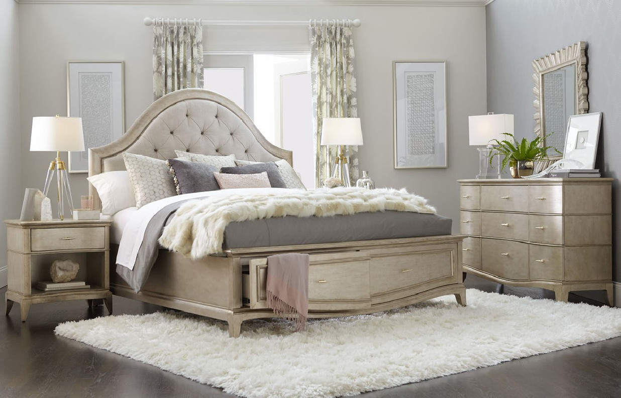 406165-2227S2 Queen Uph Panel Bed w/ Storage by A.R.T. Furniture Collections