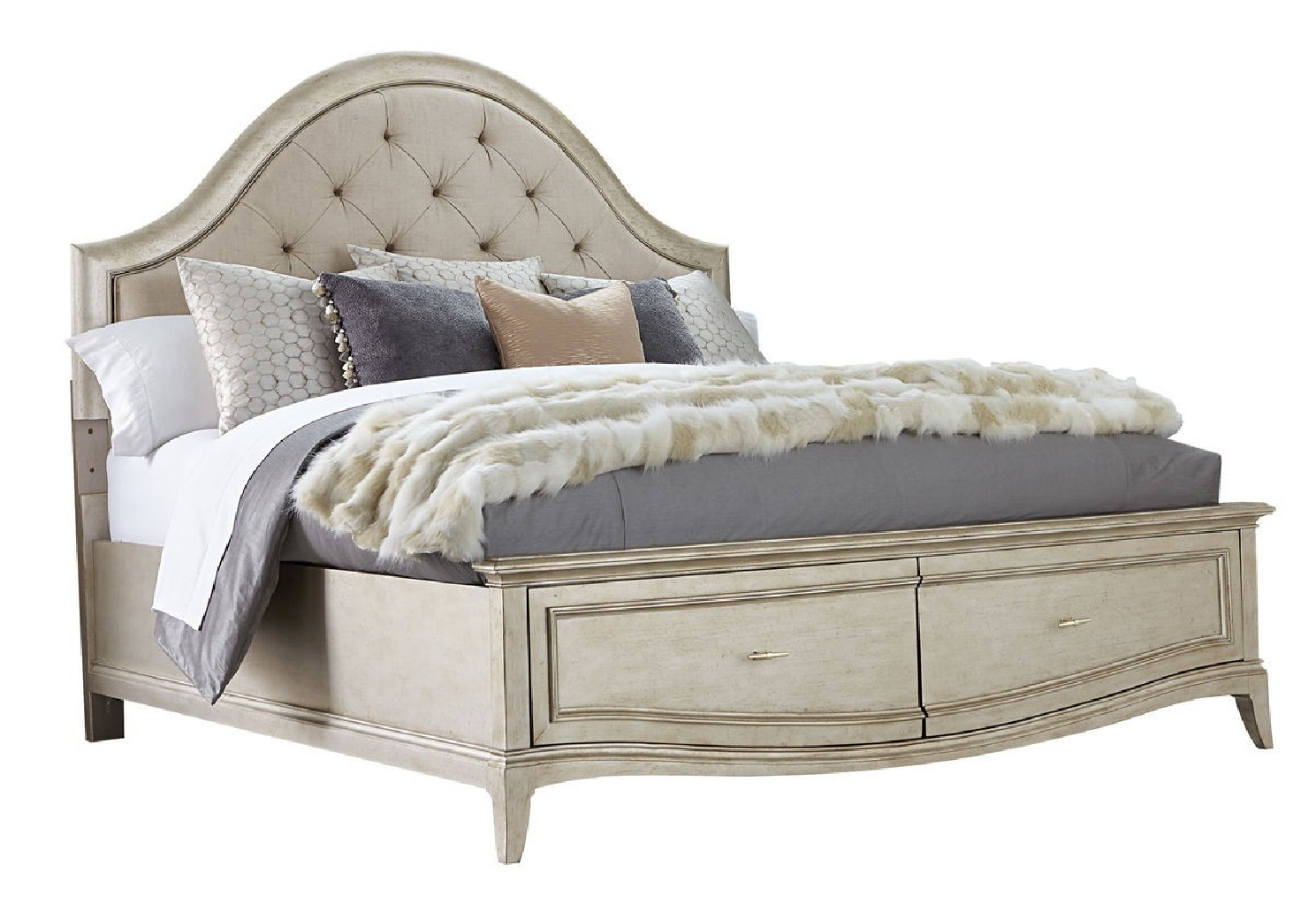 406165-2227S2 Queen Uph Panel Bed w/ Storage by A.R.T. Furniture Collections