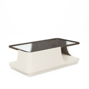289300-1040 Blanc Rect Cocktail Table Glass Top by A.R.T. Furniture Collections