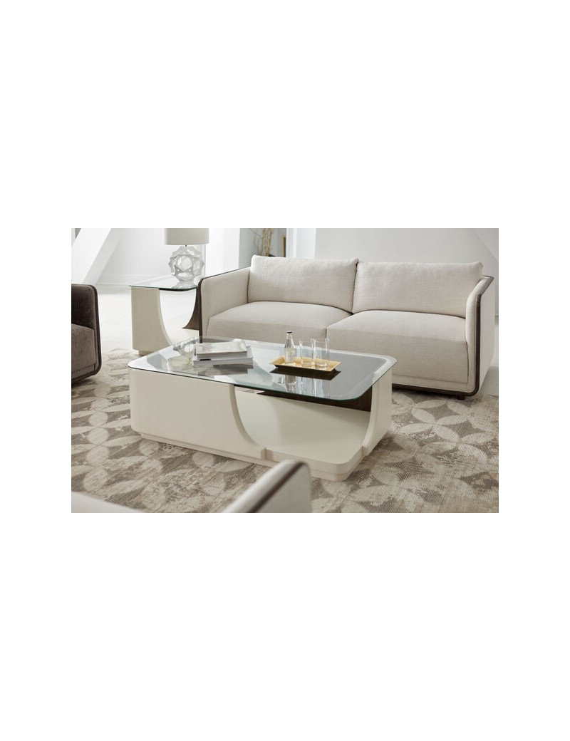 289303-1040 Blanc End Table w/ Glass Top by A.R.T. Furniture Collections