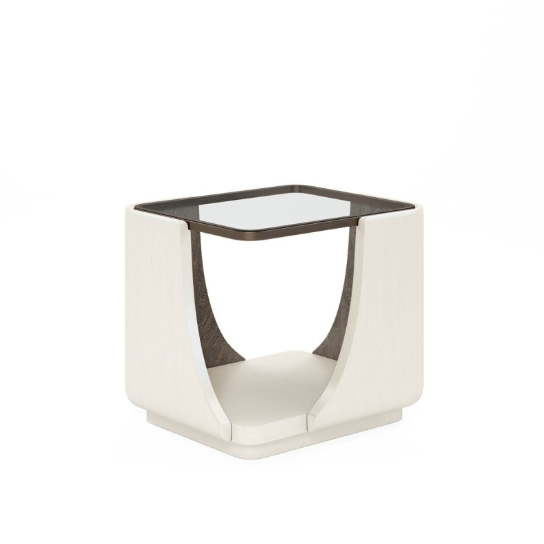 289303-1040 Blanc End Table w/ Glass Top by A.R.T. Furniture Collections