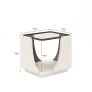 289303-1040 Blanc End Table w/ Glass Top by A.R.T. Furniture Collections