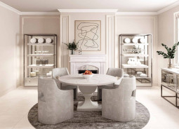 325225-2249 Mezzanine Round Dining Table with host chairs by A.R.T. Furniture Collections