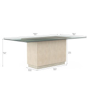 299221-2349 Cotiere Rectangular Dining Glass Table Top by A.R.T. Furniture Collections