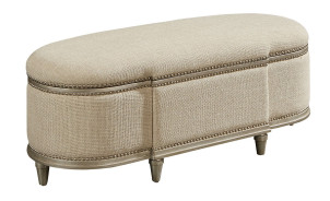 Bedside Bench Silver Finish Morrissey Collection By A.R.T Furniture
