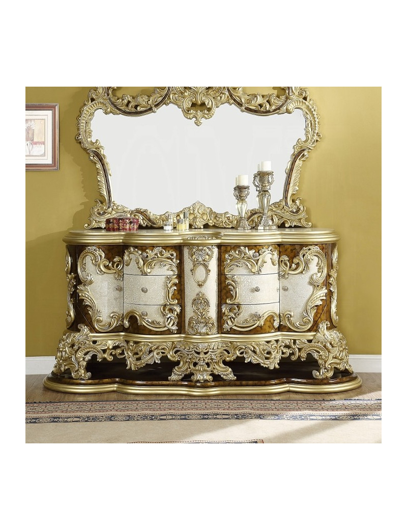 BD20005 Antique Gold & Brown Finish Server Victorian Style Desiderius Collection By Acme Furniture