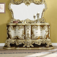 BD20005 Antique Gold & Brown Finish Server Victorian Style Desiderius Collection By Acme Furniture