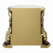 BD20003 Nightstand Antique Gold & Brown Finish Victorian Style Desiderius Collection By Acme Furniture