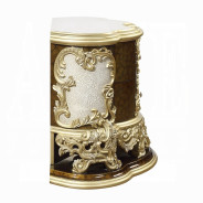 BD20003 Nightstand Antique Gold & Brown Finish Victorian Style Desiderius Collection By Acme Furniture