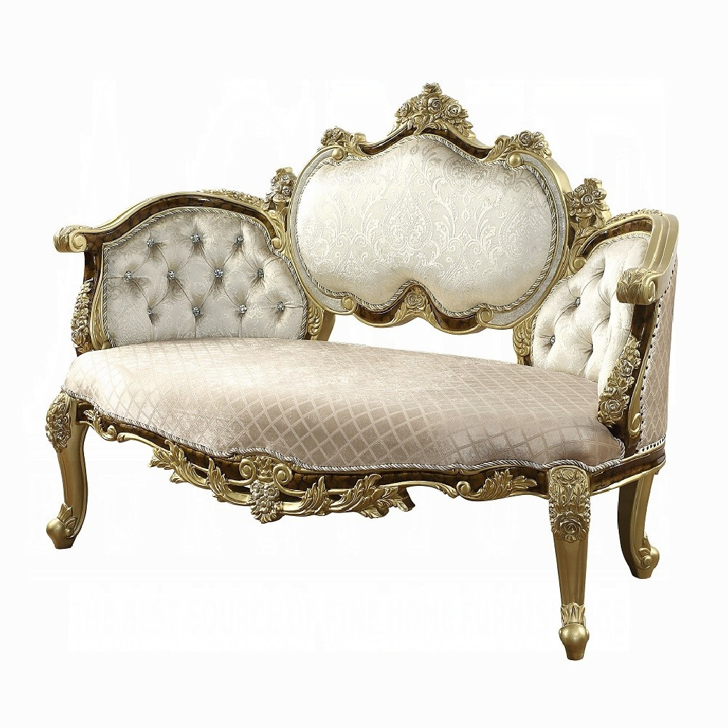 BD20007 Antique Gold & Brown Finish Bench Desiderius Collection By Acme Furniture