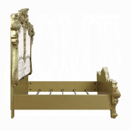 BD20001EK Bed Antique Gold & Brown Finish Victorian Style Desiderius Collection By Acme Furniture