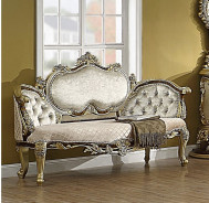 BD20001EK Bed Antique Gold & Brown Finish Victorian Style Desiderius Collection By Acme Furniture