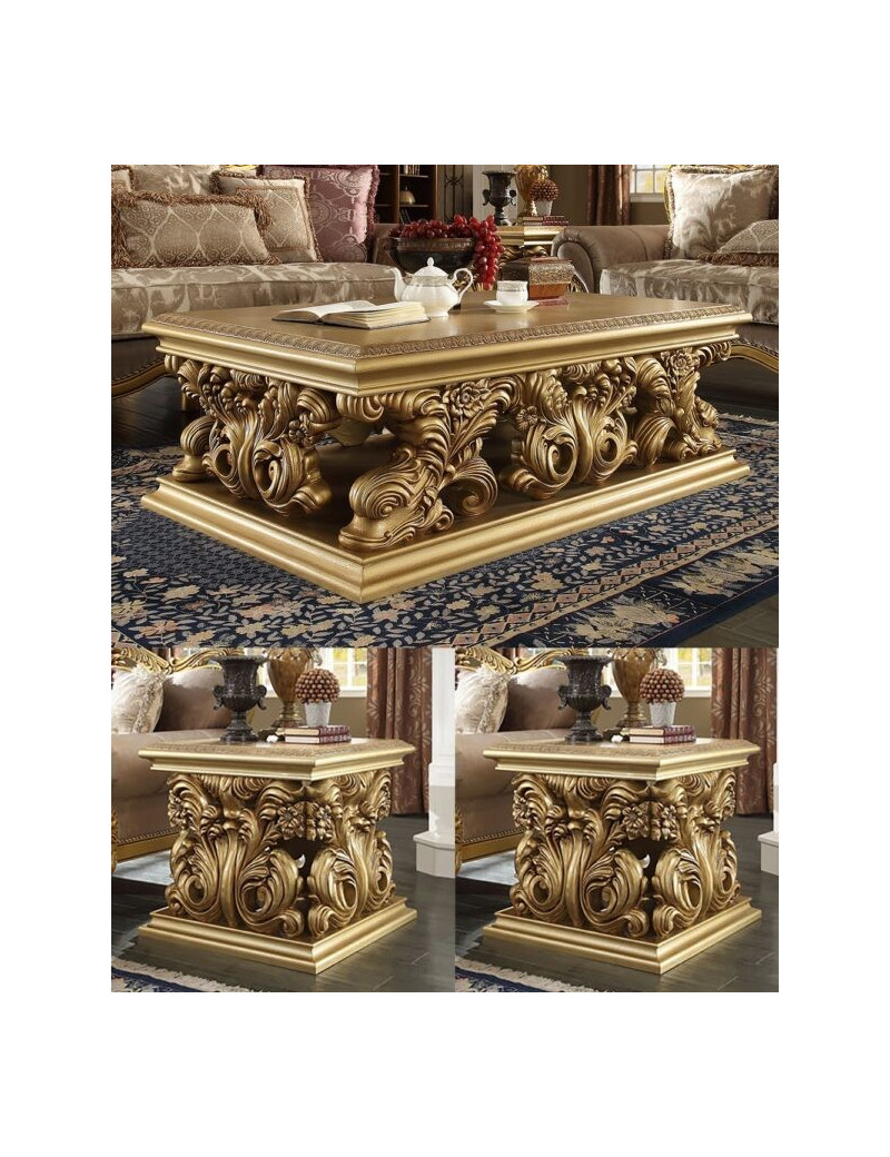 HD 9016 Homey Design Upholstery Living Room Set Victorian, European & Classic Design Sofa Set