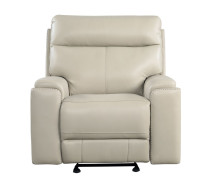 EH310 Cambria Bryant Sofa & Loveseat Taupe Leather dual power collection by Italia USA