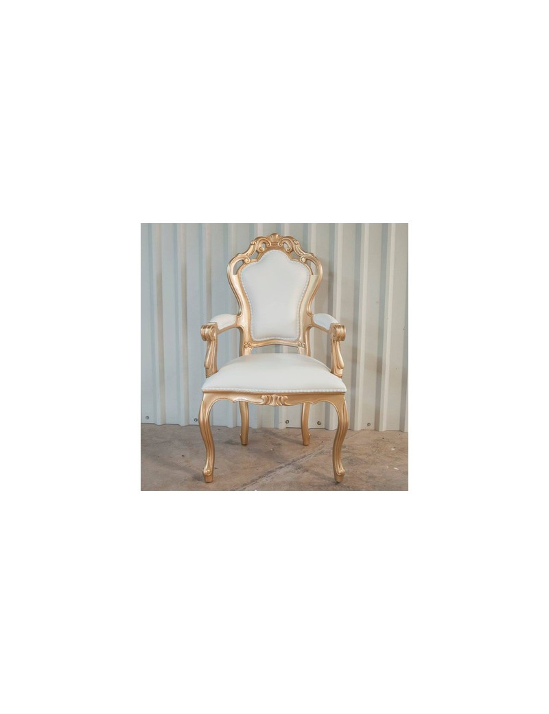 701 AM Luxury White Marble Top 9 Pc Dining Table -French Provincial Style By Polrey International Furnishing