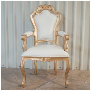 701 AM Luxury White Marble Top 9 Pc Dining Table -French Provincial Style By Polrey International Furnishing
