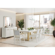 7PC Rectangular Dining Table Palm Gate Collection By Michael Amini 9086000-108