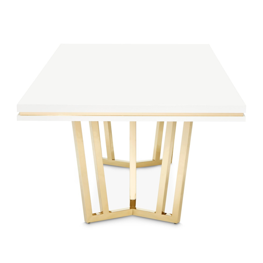 7PC Rectangular Dining Table Palm Gate Collection By Michael Amini 9086000-108