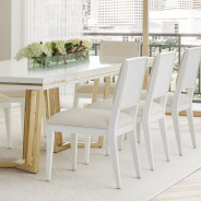 Side Chair Cloud White Palm Collection BY Michael Amini 9086003-108