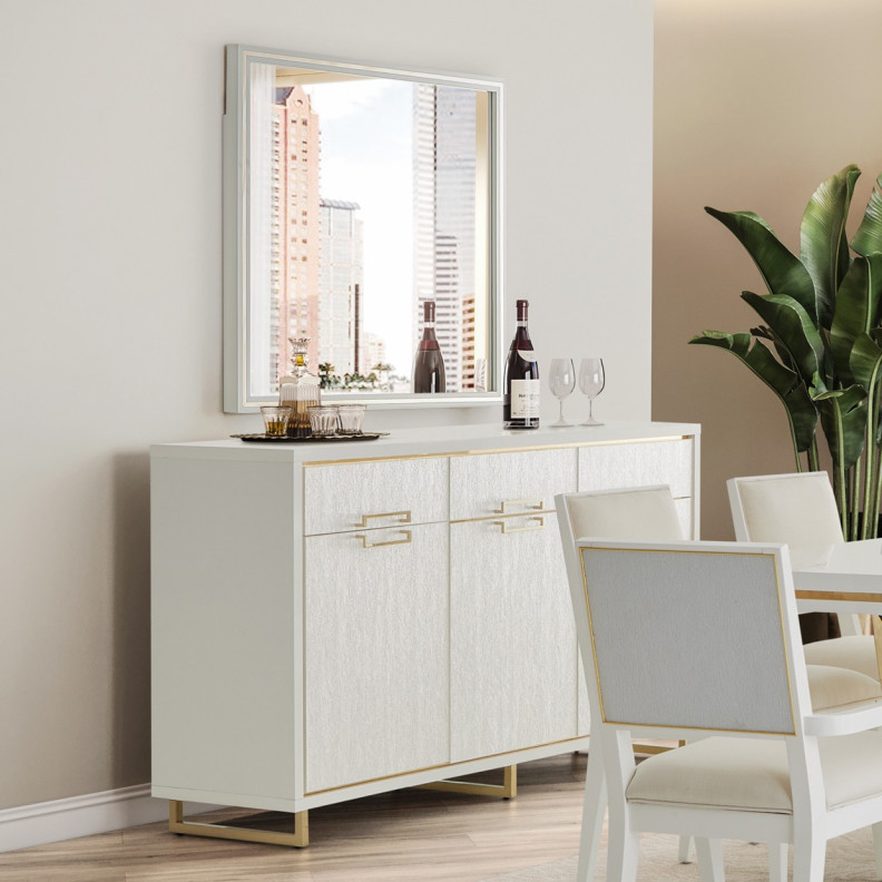 Sideboard Cloud White Palm Gate Collection By Michael Amini 9086007-108