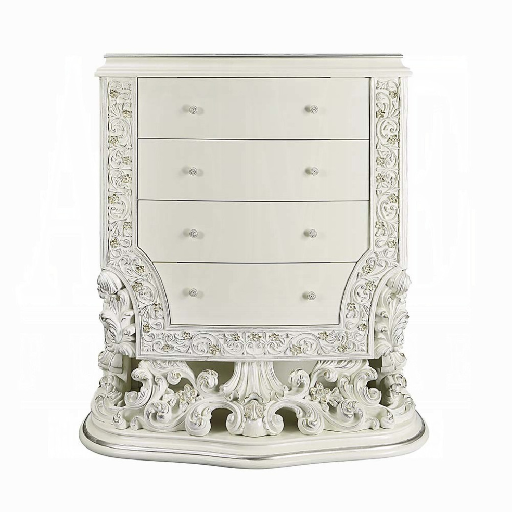 BD01252 Antique White Wash Finish Chest Adara Collection By Acme Furniture