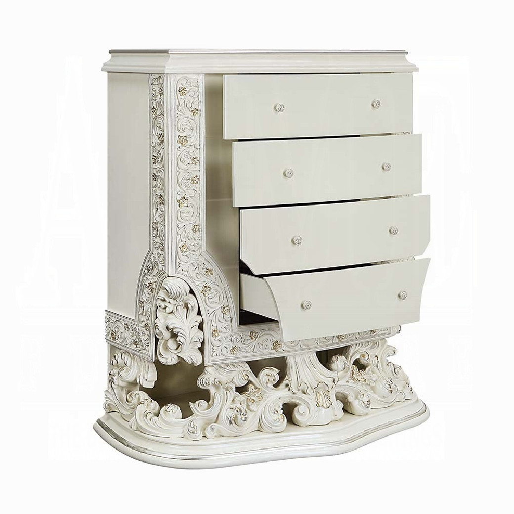 BD01252 Antique White Wash Finish Chest Adara Collection By Acme Furniture