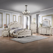 BD02289 Champagne Finish Queen Bed Bently Collection By Acme Furniture