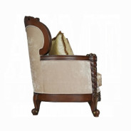 50685 Fabric Dark Walnut Finish Living Room Devayne Collection By Acme Furniture