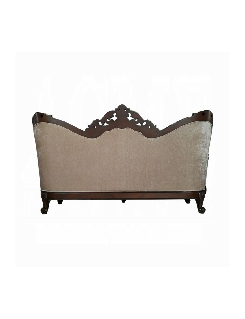 50685 Fabric Dark Walnut Finish Living Room Devayne Collection By Acme Furniture