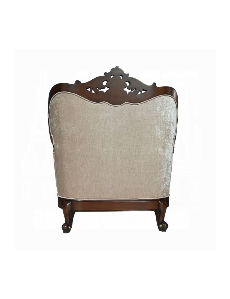 50685 Fabric Dark Walnut Finish Living Room Devayne Collection By Acme Furniture