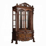 12158 Curio Cabinet Cherry Finish Dresden Collection By Acme