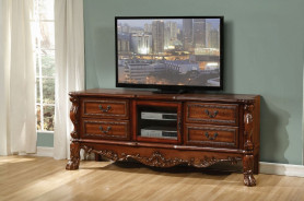 91338 Dresden Tv Stand Cherry Finish by Acme Furniture