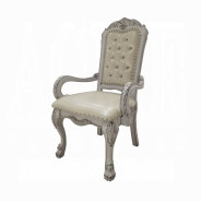 DN01695 7PC Dining Set Bone White Dresden Collection By Acme Furniture