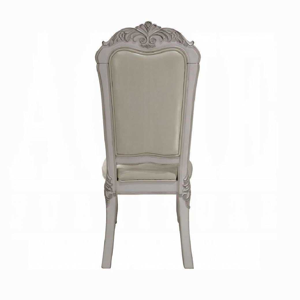 DN01695 7PC Dining Set Bone White Dresden Collection By Acme Furniture