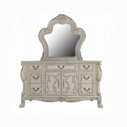 BD01708Q Queen Bed Bone White Finish Dresden Collection by Acme Furniture