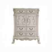 BD01708Q Queen Bed Bone White Finish Dresden Collection by Acme Furniture