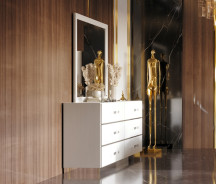 5Pc Europa Queen with Panels Bedroom Set Collection in White Finish By New Classic Furniture