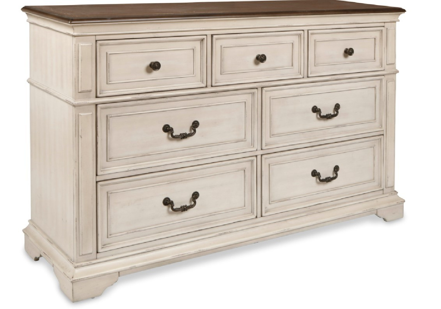 5Pc Queen Bedroom Set Anastacia Collection By New Classic Furniture.Antique Bisque Finish