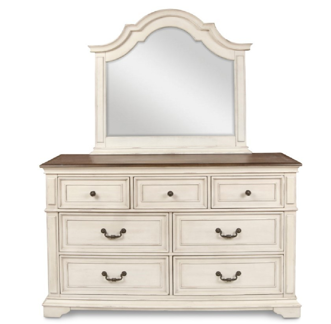 5Pc Queen Bedroom Set Anastacia Collection By New Classic Furniture.Antique Bisque Finish