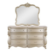 Monique 5Pc Queen Bedroom Set Champagne Finish By New Classic Furniture