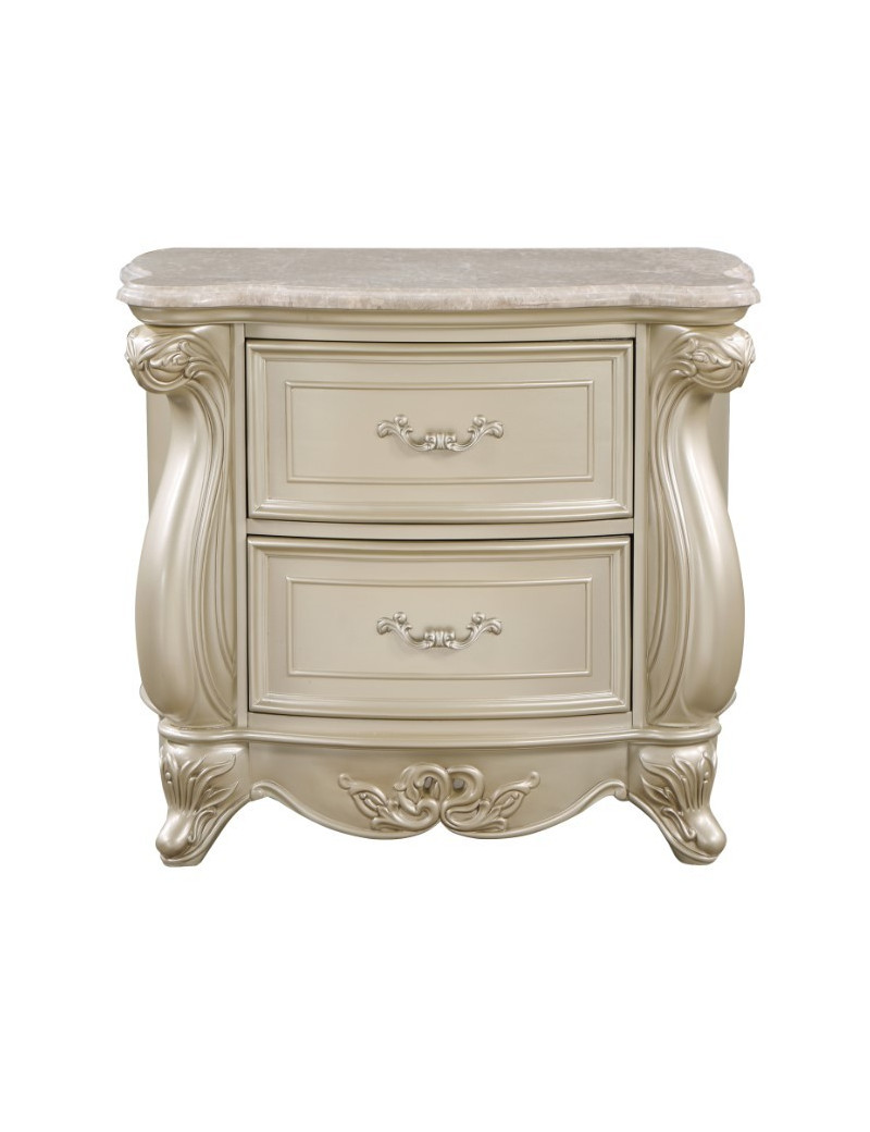 Monique 5Pc Queen Bedroom Set Champagne Finish By New Classic Furniture