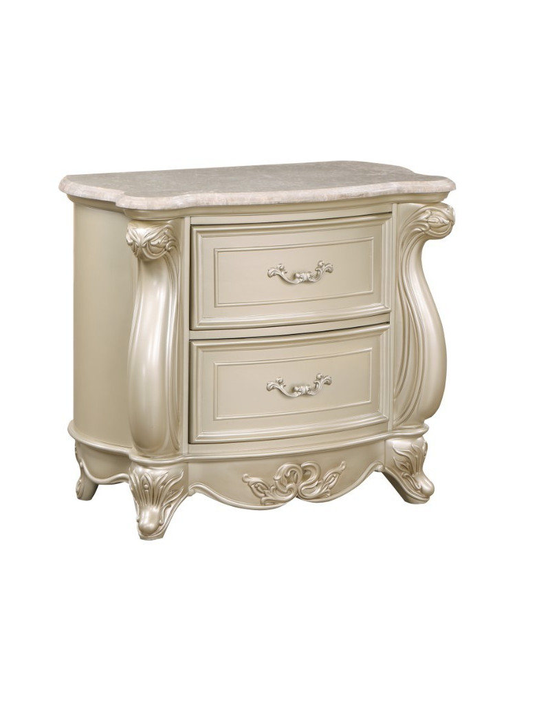 Monique 5Pc Queen Bedroom Set Champagne Finish By New Classic Furniture
