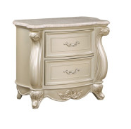 Monique 5Pc Queen Bedroom Set Champagne Finish By New Classic Furniture
