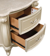 Monique 5Pc Queen Bedroom Set Champagne Finish By New Classic Furniture