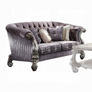 56825 Velvet / Antique Platinum Finish LIving Room Acme Versailles Collection