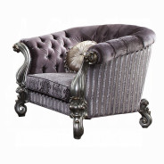56825 Velvet / Antique Platinum Finish LIving Room Acme Versailles Collection