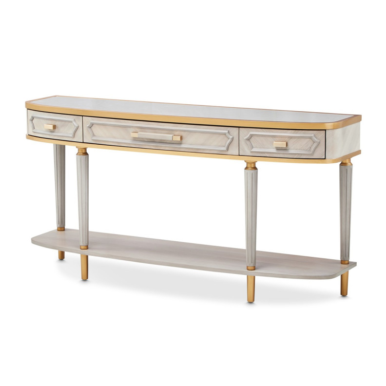 St.Charles Console Table Dove Gray By Michael Amini 9088223-803