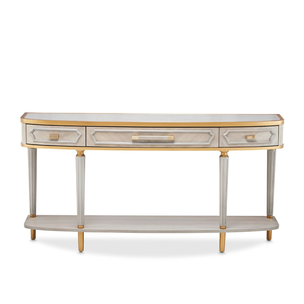 St.Charles Console Table Dove Gray By Michael Amini 9088223-803
