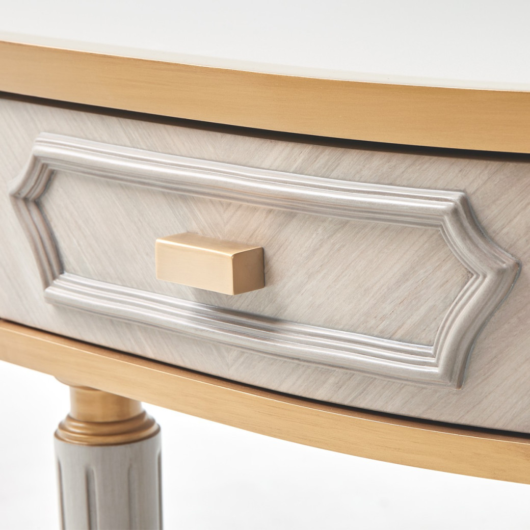 St.Charles Console Table Dove Gray By Michael Amini 9088223-803